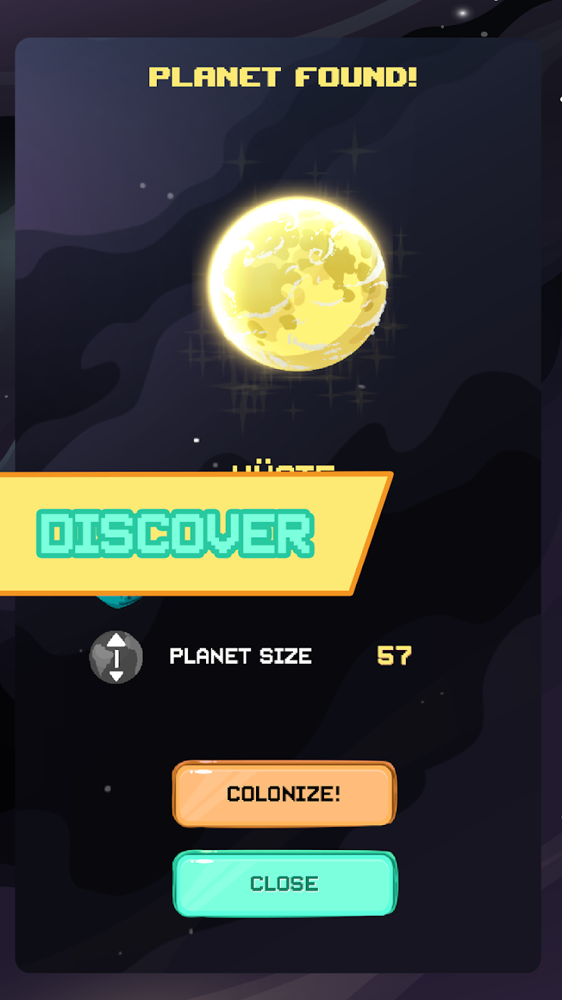 Game scene from Galactic Gains