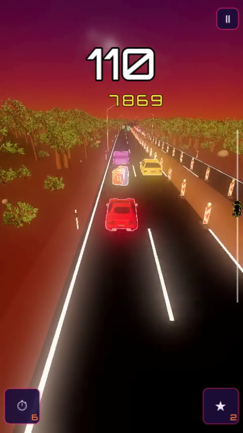 Game scene from Midnight Motorway