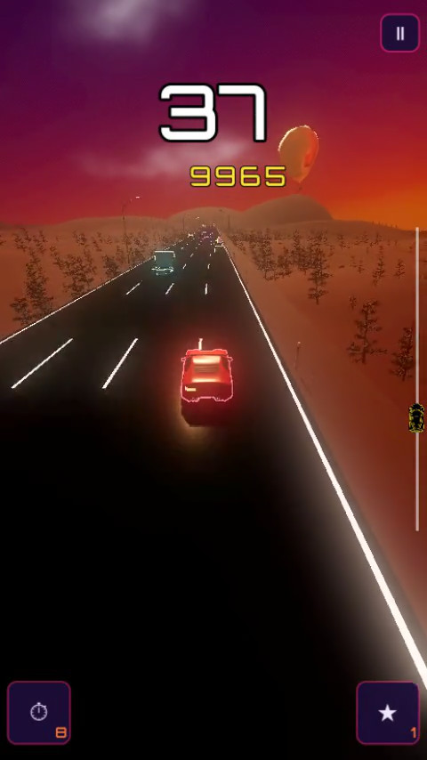Game scene from Midnight Motorway